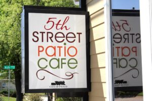 5th street patio frisco sign logo