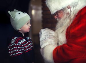 Santa and little boy