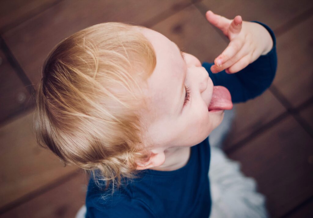 toddler playing