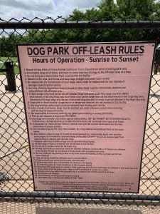 Ruff Range Dog Park Rules